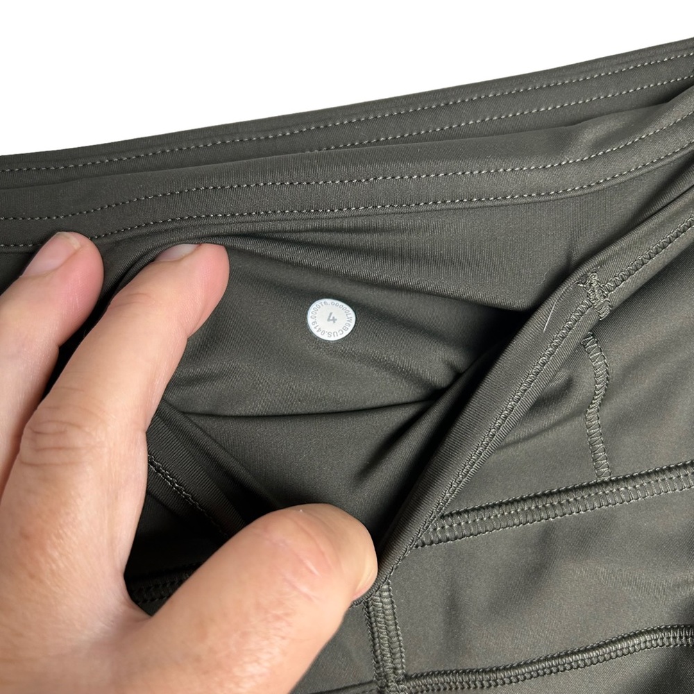 Lululemon Fast and Free Crop II 19" Non-Reflective in Dark Olive 6 - Picture 7 of 7